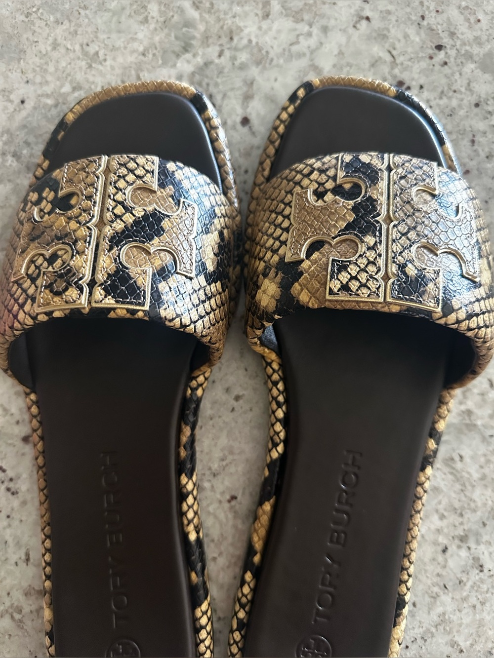 NIB Tory Burch Pale Desert Roccia /Sz 11 Snake Print - Picture 2 of 8